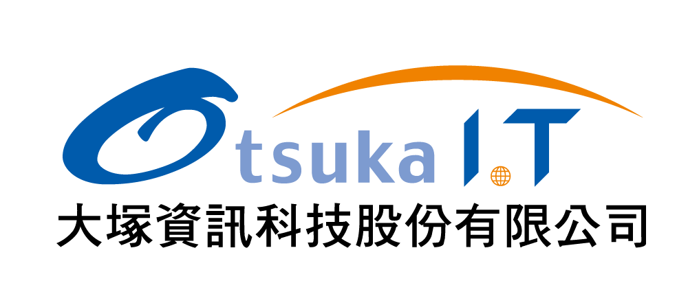 大塚資訊科技股份有限公司的企業標誌，包含藍色的Otsuka字樣和IT文字，以及橙色的弧形裝飾元素，下方附有繁體中文公司名稱。